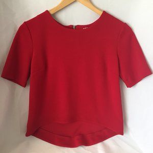 NWOT Mandee Short Sleeve High-Low Top /Red /S